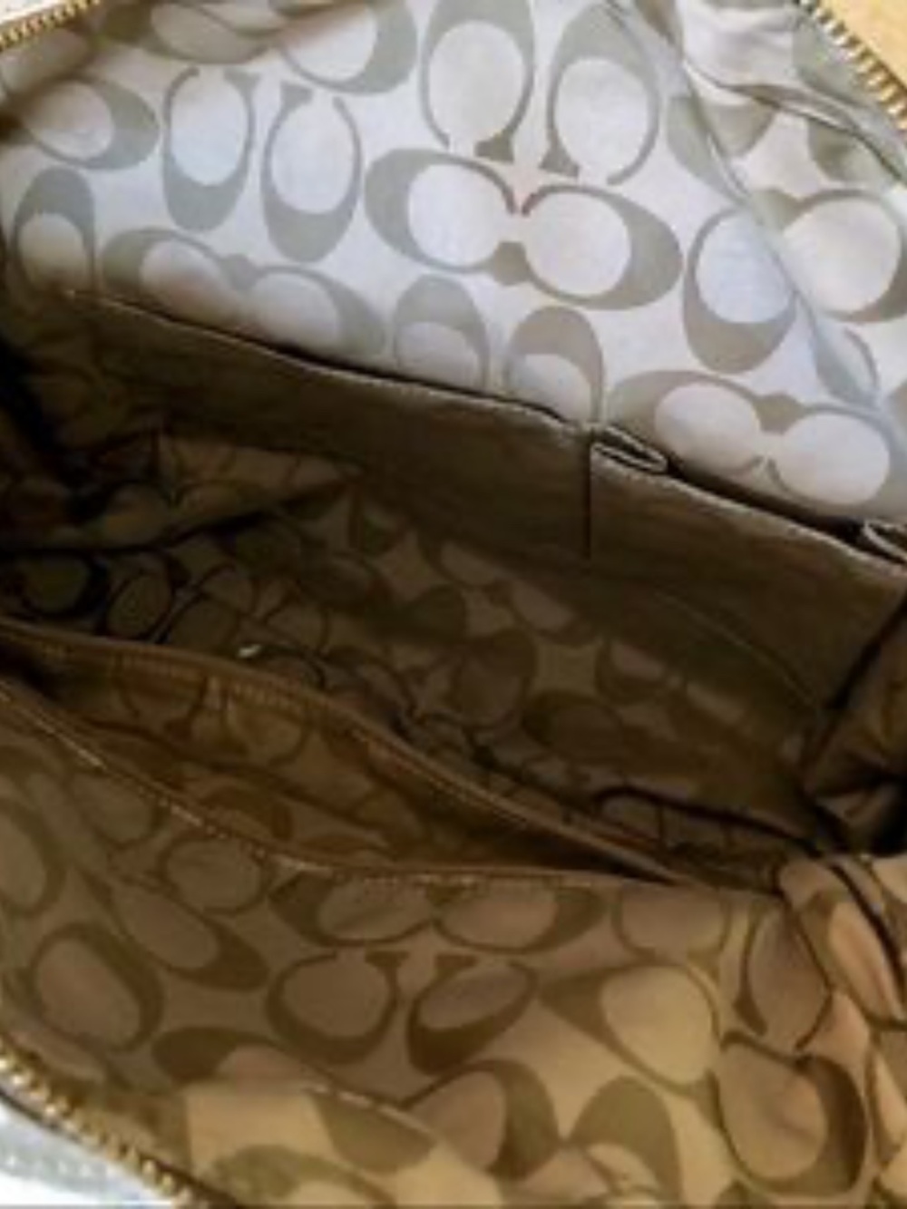 Coach Courtney Metallic Gold Soho Dome Large Satchel Shoulder Bag - Picture 12 of 13
